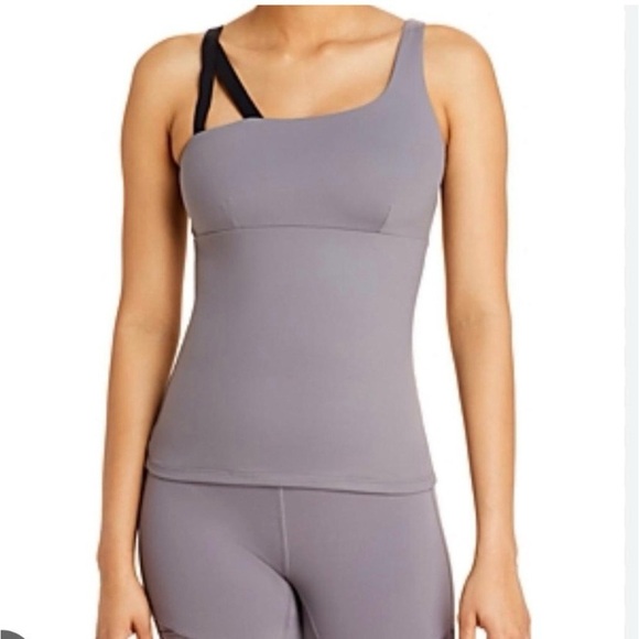 ALO Yoga Repose Tank Top Sz M Purple Dusk Gray Athleisure Gym Workout Active - Picture 1 of 13